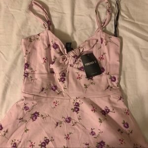 Floral pink strappy dress